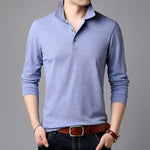 2020 Top Grade New Fashion Brands Polo Shirt Mens Solid Color Long Sleeve Slim Fit Korean Boys Poloshirt Casual Men Clothing