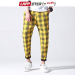 LAPPSTER-Youth Men Plaid Pants Streetwear 2020 Harajuku Korean Fashions Autumn Joggers Pants Sweatpants Man 5 Colors Harem Pants