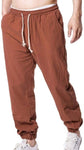 2020 men Cotton and linen trousers Calcas De Linho Verao Calcas Dos Homens Com Cordao Soltas Pantalones Hombre Solidos Harem Pan